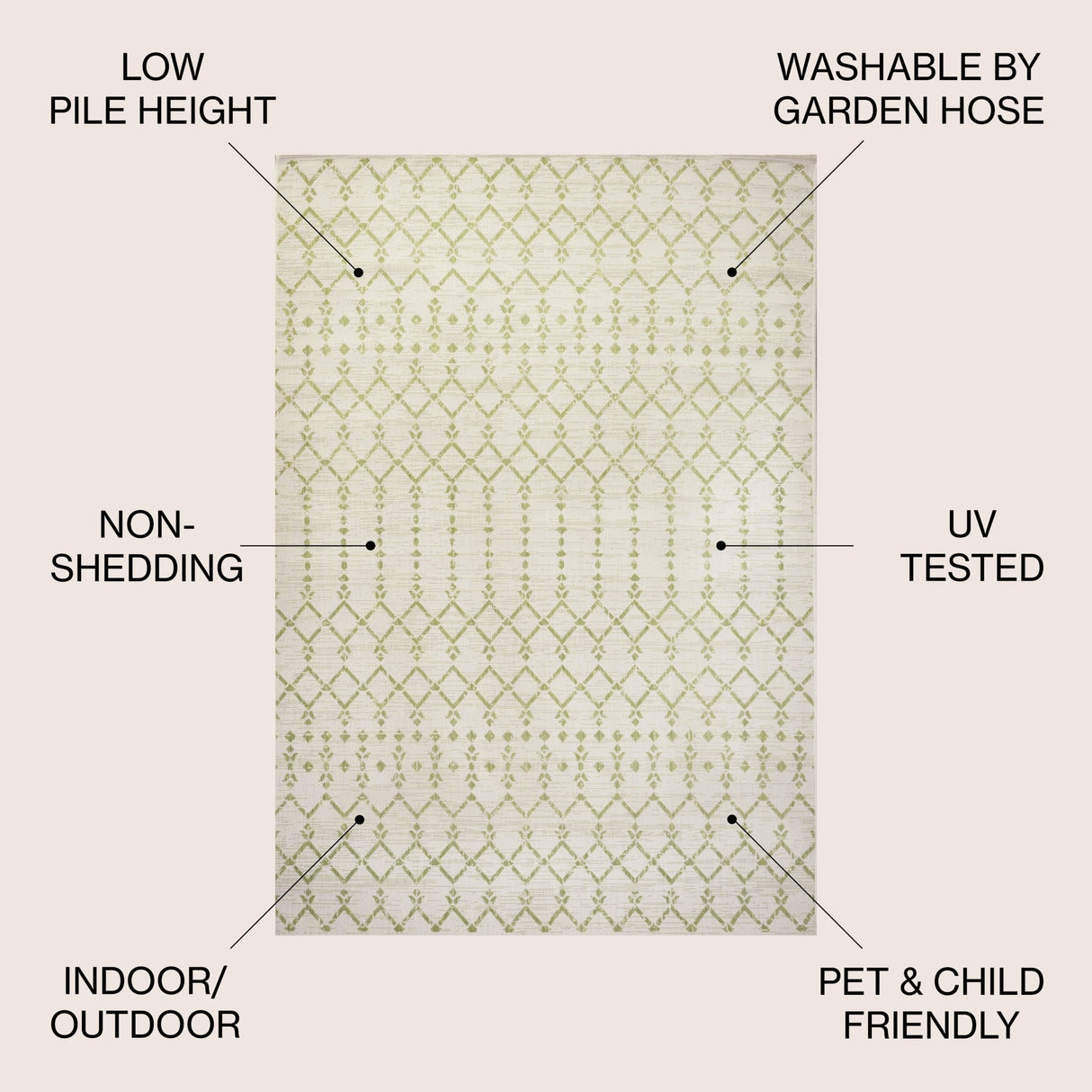 Ourika Moroccan Geometric Textured Weave Indoor/Outdoor Area Rug - Tuesday Morning - Area Rugs