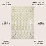 Ourika Moroccan Geometric Textured Weave Indoor/Outdoor Area Rug - Tuesday Morning - Area Rugs