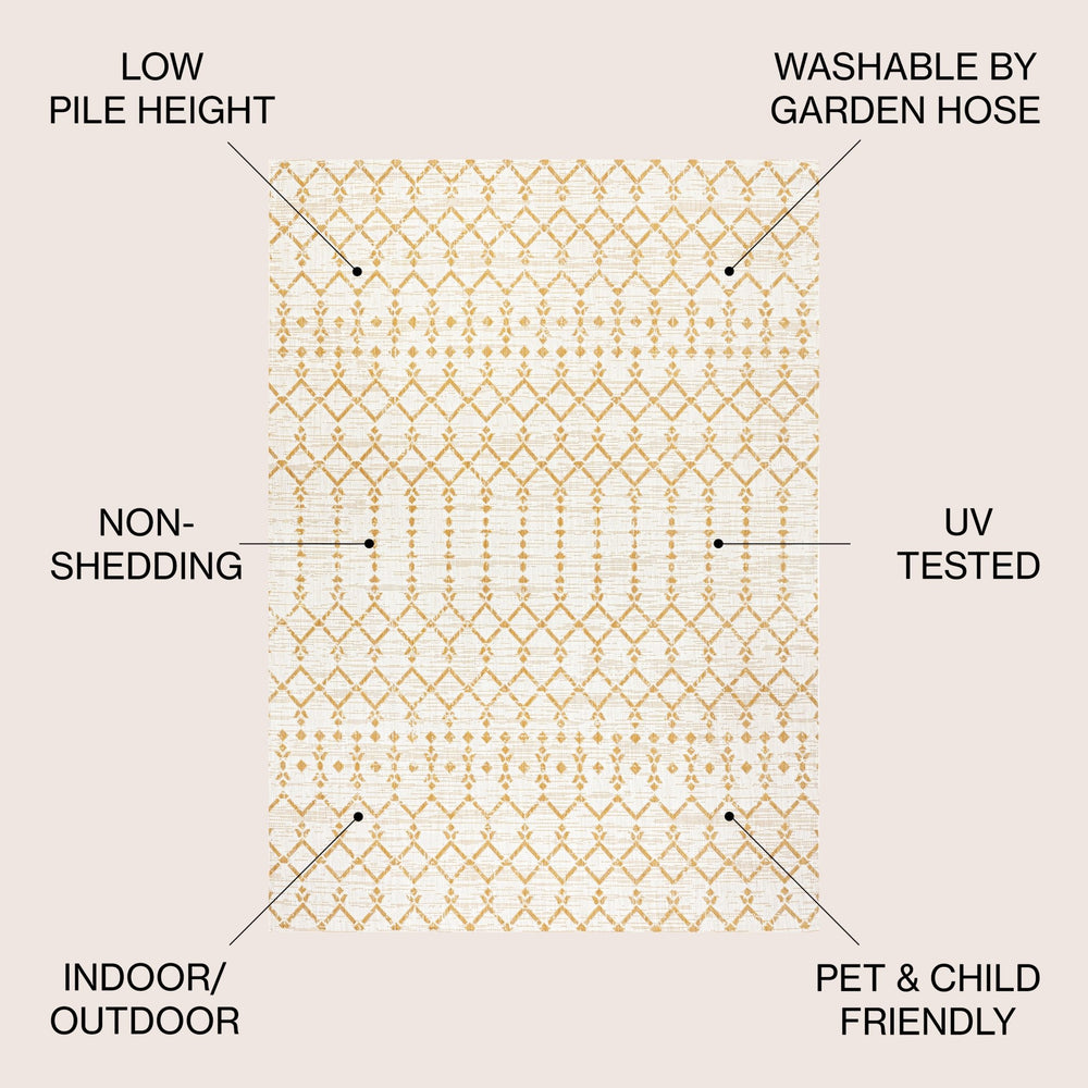 Ourika Moroccan Geometric Textured Weave Indoor/Outdoor Area Rug - Tuesday Morning - Area Rugs
