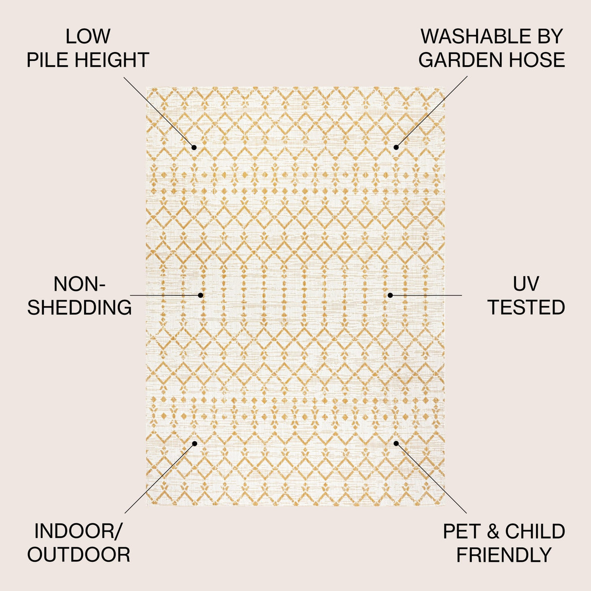 Ourika Moroccan Geometric Textured Weave Indoor/Outdoor Area Rug - Tuesday Morning - Area Rugs
