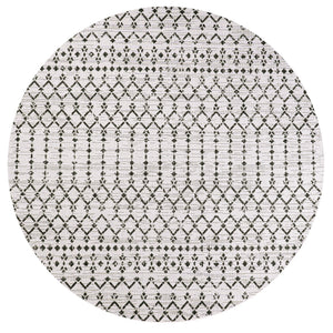Ourika Moroccan Geometric Textured Weave Indoor/Outdoor Round Area Rug - Tuesday Morning - Area Rugs