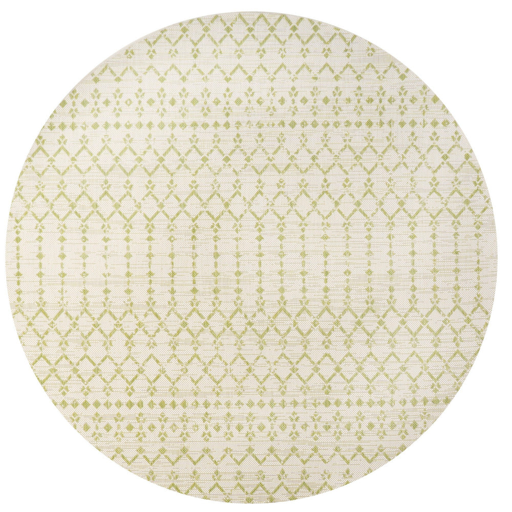 Ourika Moroccan Geometric Textured Weave Indoor/Outdoor Round Area Rug - Tuesday Morning - Area Rugs