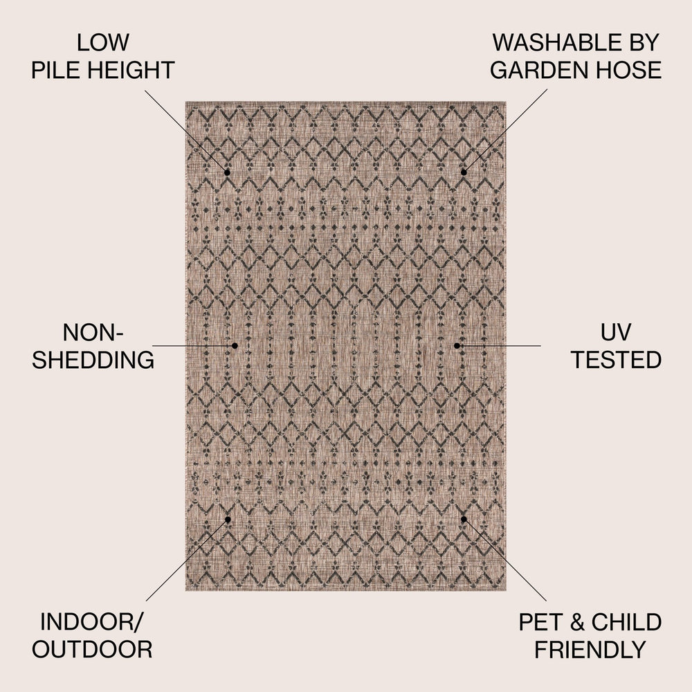 Ourika Moroccan Geometric Weave Indoor/Outdoor Area Rug - Tuesday Morning - Area Rugs