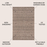Ourika Moroccan Geometric Weave Indoor/Outdoor Area Rug - Tuesday Morning - Area Rugs