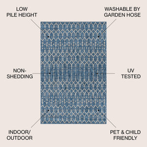 Ourika Moroccan Geometric Weave Indoor/Outdoor Area Rug - Tuesday Morning - Area Rugs