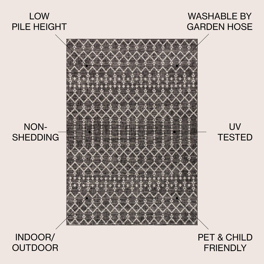 Ourika Moroccan Geometric Weave Indoor/Outdoor Area Rug - Tuesday Morning - Area Rugs