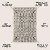 Ourika Moroccan Geometric Weave Indoor/Outdoor Area Rug - Tuesday Morning - Area Rugs