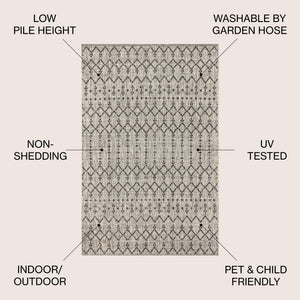 Ourika Moroccan Geometric Weave Indoor/Outdoor Area Rug - Tuesday Morning - Area Rugs