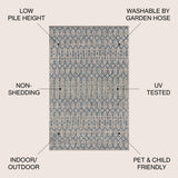 Ourika Moroccan Geometric Weave Indoor/Outdoor Area Rug - Tuesday Morning - Area Rugs
