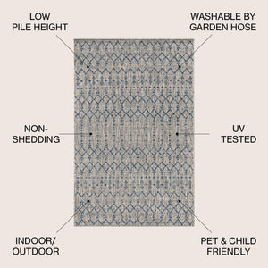 Ourika Moroccan Geometric Weave Indoor/Outdoor Area Rug - Tuesday Morning - Area Rugs