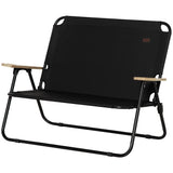 Outsunny double folding camping chair, loveseat for 2 adults, portable camping couch, black - Tuesday Morning - Outdoor Chairs