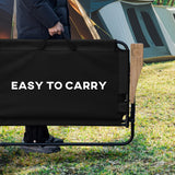 Outsunny double folding camping chair, loveseat for 2 adults, portable camping couch, black - Tuesday Morning - Outdoor Chairs