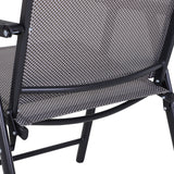 Outsunny set of 2 patio folding chairs, stackable outdoor sling patio dining chairs with armrests for lawn - Tuesday Morning - Outdoor Chairs