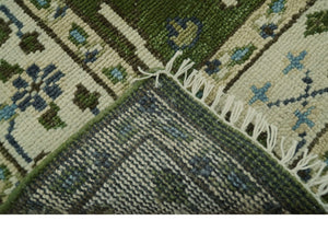 Oversize 5x10 Runner Rug Green Tree of life Hand Knotted Wool Rug
