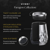 Paragon stainless steel wine tumbler in rose viski®