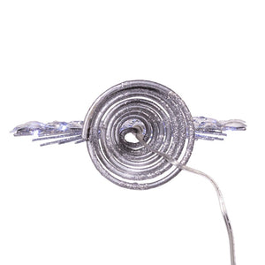 11.75" Lighted Silver Glittered Snowflake Treetop