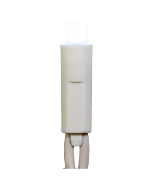 50-Light 5mm Cool White Frosted LED White Wire Light Set