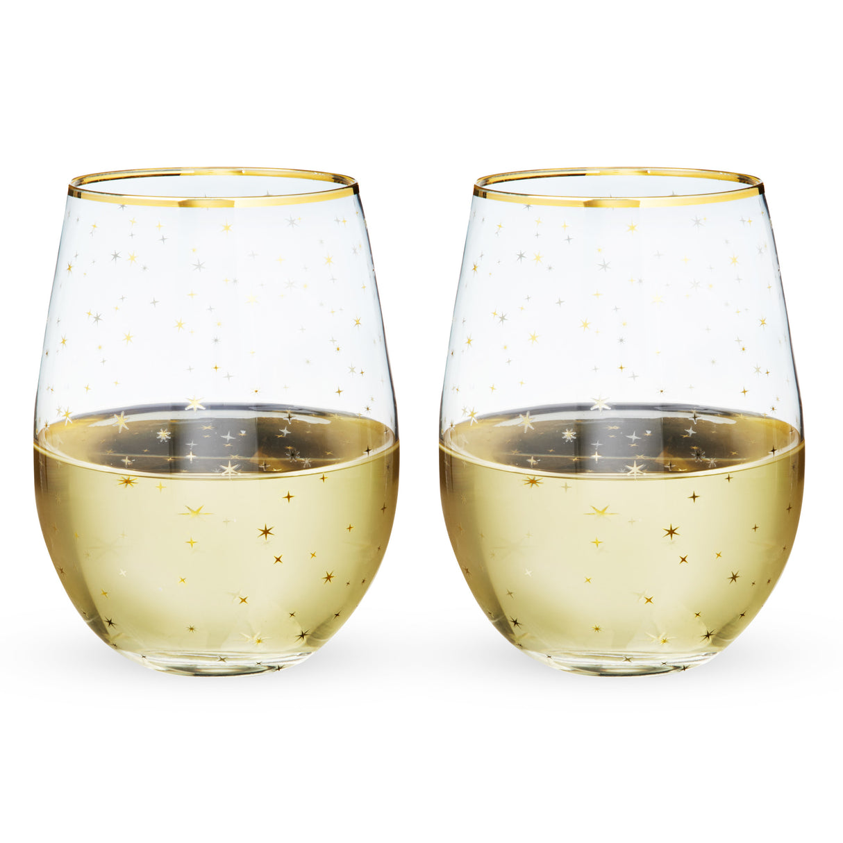 Starlight stemless wine glass set by twine®