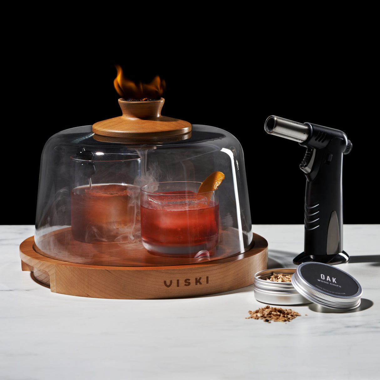 Alchemi cocktail smoking dome viski®