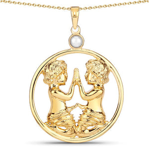 0.45 Carat Genuine Pearl .925 Sterling Silver Pendant