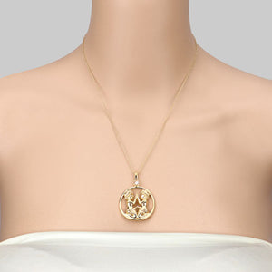 0.45 Carat Genuine Pearl .925 Sterling Silver Pendant