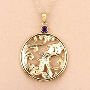 0.24 Carat Genuine Amethyst .925 Sterling Silver Pendant