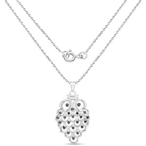 0.67 Carat Genuine Black Sapphire .925 Sterling Silver Pendant