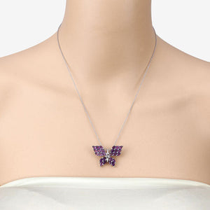 3.90 Carat Genuine Amethyst .925 Sterling Silver Pendant