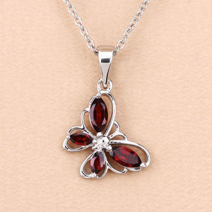 0.80 Carat Genuine Garnet .925 Sterling Silver Pendant