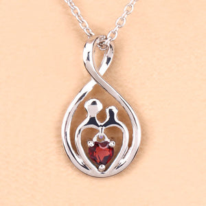0.14 Carat Genuine Garnet .925 Sterling Silver Pendant