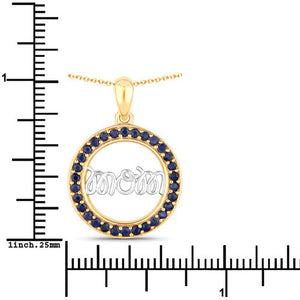 0.64 Carat Genuine Blue Sapphire .925 Sterling Silver Pendant