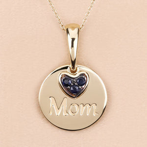 0.20 Carat Genuine Blue Sapphire .925 Sterling Silver Pendant