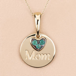 0.17 Carat Genuine Emerald .925 Sterling Silver Pendant