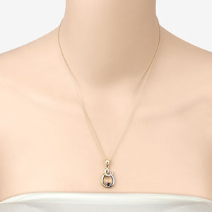 0.19 Carat Genuine Blue Sapphire .925 Sterling Silver Pendant