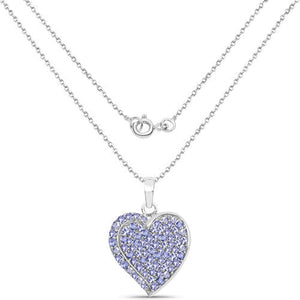 3.97 Carat Genuine Tanzanite .925 Sterling Silver Pendant