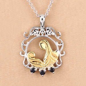 0.12 Carat Genuine Blue Sapphire .925 Sterling Silver Pendant