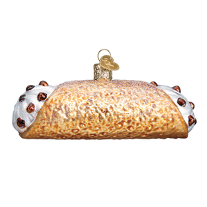Cannoli Glass Ornament