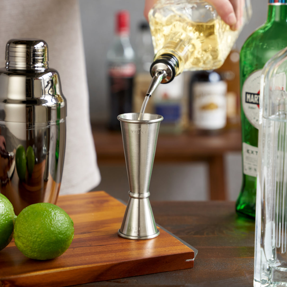 Harrison large makoto jigger in stainless steel viski®