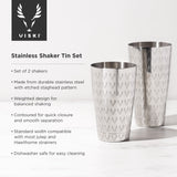 2-piece harrison stainless shaker tin set viski®