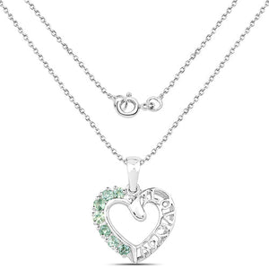 0.98 Carat Genuine Green Sapphire .925 Sterling Silver Pendant