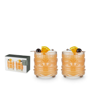 Pacific Crystal Tiki Lowball Tumblers Viski® - Tuesday Morning - Tumblers
