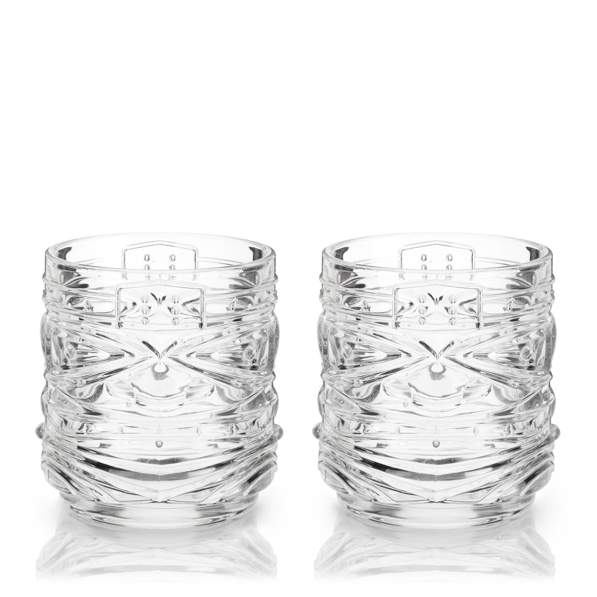 Pacific Crystal Tiki Lowball Tumblers Viski® - Tuesday Morning - Tumblers