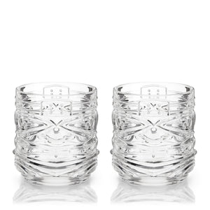 Pacific Crystal Tiki Lowball Tumblers Viski® - Tuesday Morning - Tumblers