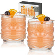 Pacific Crystal Tiki Lowball Tumblers Viski® - Tuesday Morning - Tumblers