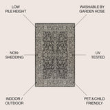 Palazzo Vine and Border Textured Weave Indoor/Outdoor Area Rug - Tuesday Morning - Area Rugs