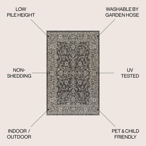 Palazzo Vine and Border Textured Weave Indoor/Outdoor Area Rug - Tuesday Morning - Area Rugs