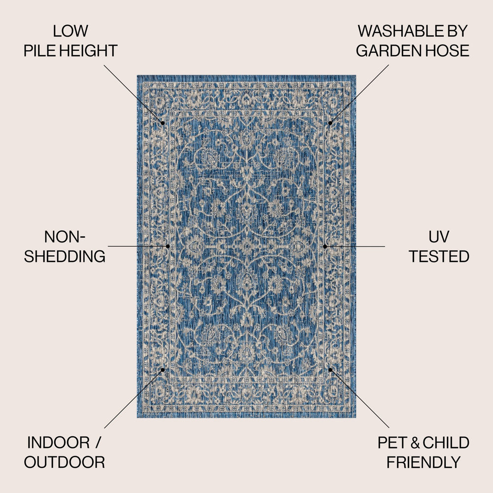 Palazzo Vine and Border Textured Weave Indoor/Outdoor Area Rug - Tuesday Morning - Area Rugs