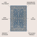 Palazzo Vine and Border Textured Weave Indoor/Outdoor Area Rug - Tuesday Morning - Area Rugs