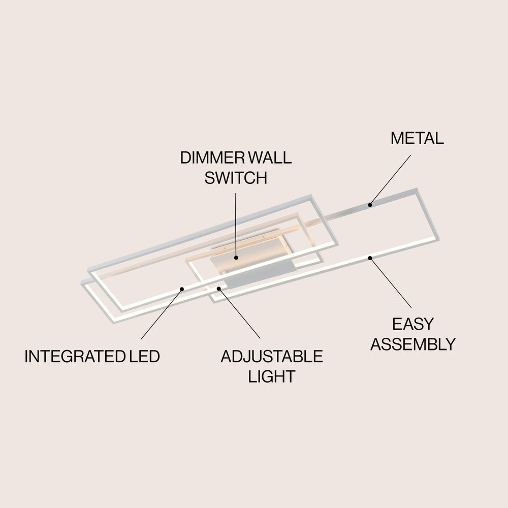 Palco contemporary minimalist metal adjustable dimmable geometric integrated led flush mount - Tuesday Morning - Outdoor Lighting