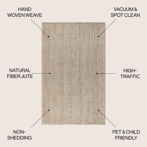 Pata Hand Woven Chunky Jute Area Rug - Tuesday Morning - Area Rugs